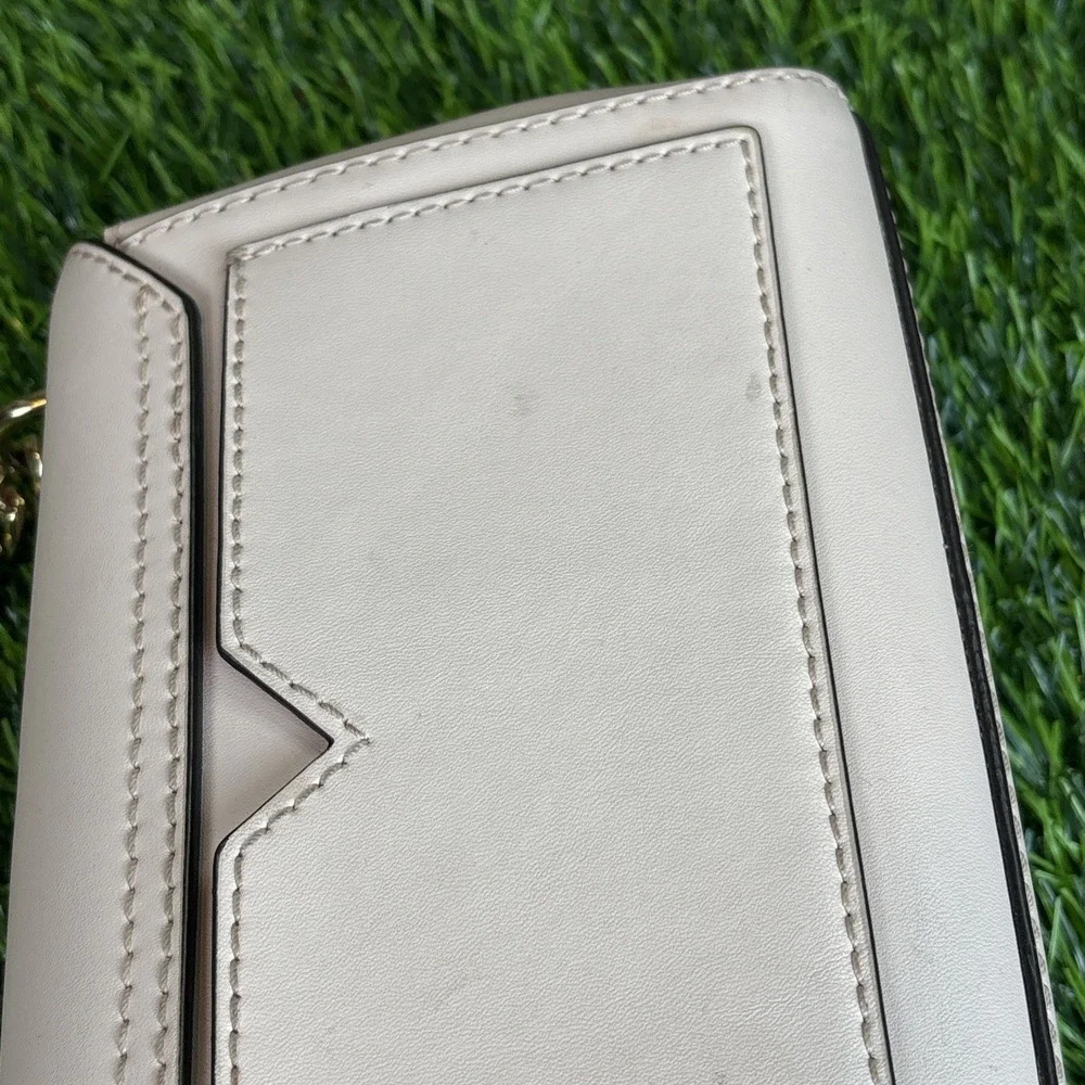 Michael Kors Pale Pink Leather Chain Clutch‎ Coquette Gold Hardware